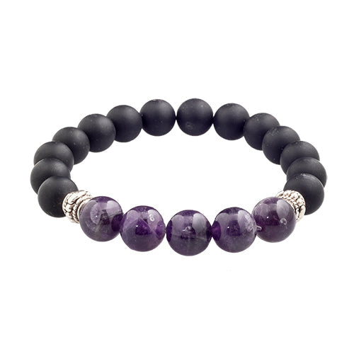 BRACELET HOMME AMÉTHYSTE