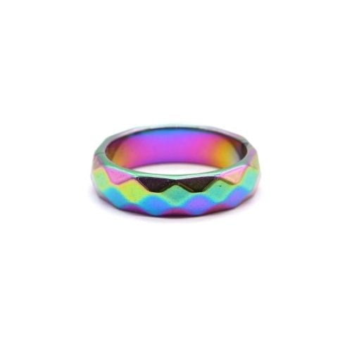 BAGUE JONC AURA FACETTÉ 6MM