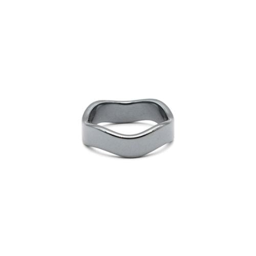 BAGUE JONC HÉMATITE VAGUE 6MM