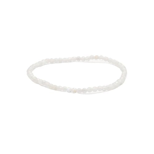 BRACELET FACETTÉ PIERRE DE LUNE VÉRITABLE 3 mm