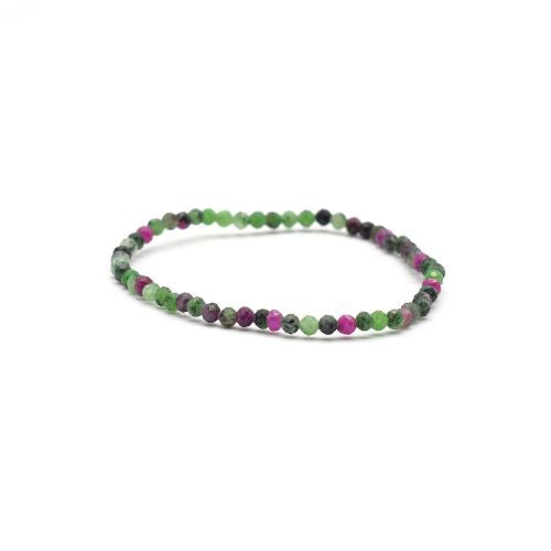 BRACELET FACETTÉ RUBIS ZOÏSITE 3 mm