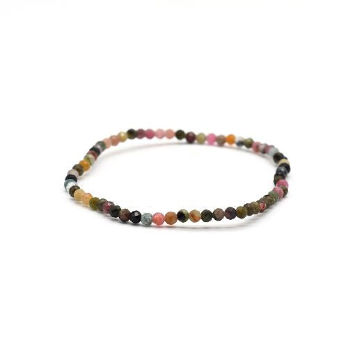 BRACELET FACETTÉ TOURMALINE MÉLANGÉE 3 mm