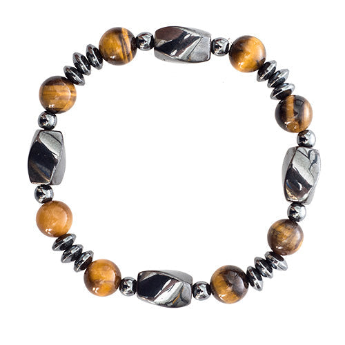 BRACELET MAGNÉTIQUE ŒIL DE TIGRE (8mm