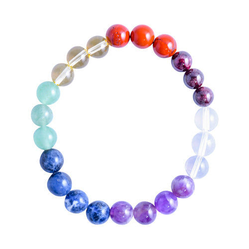 BRACELET PIERRES ASSORTIES 7 CHAKRAS | 8MM