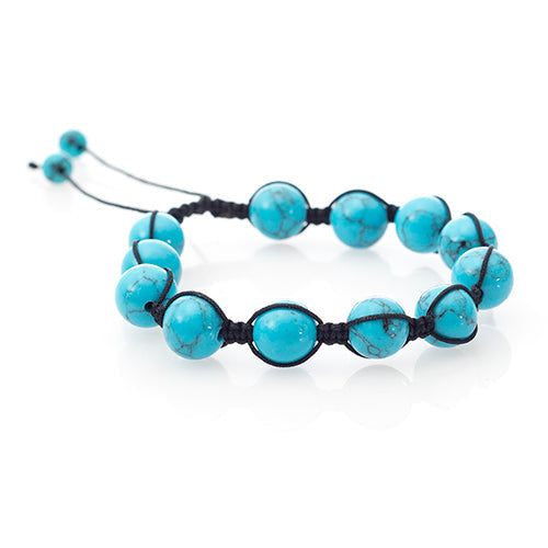 BRACELET SHAMBALLA TURQUOISE RECONSTITUÉE