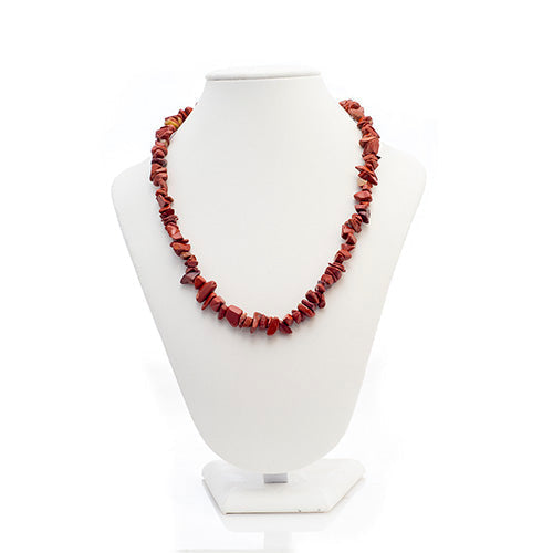 COLLIER BAROQUE EN JASPE ROUGE