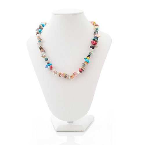 COLLIER BAROQUE EN PIERRES ASSORTIES COULEUR