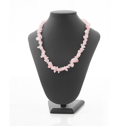 COLLIER BAROQUE EN QUARTZ ROSE