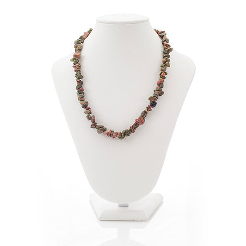 COLLIER BAROQUE EN UNAKITE