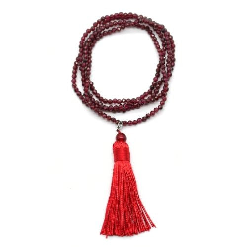 COLLIER MALA FACETTÉ GRENAT