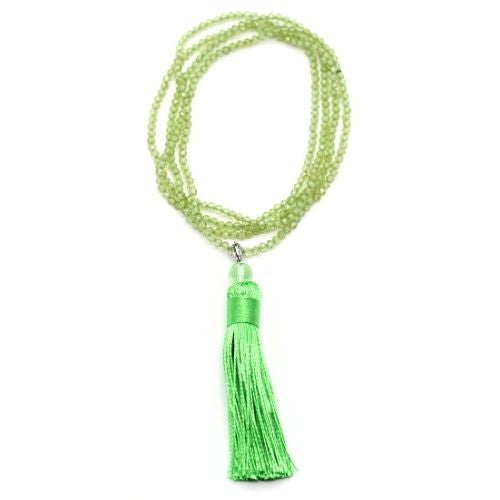 COLLIER MALA FACETTÉ PÉRIDOT