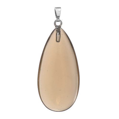 PENDENTIF GOUTTE QUARTZ FUMÉ