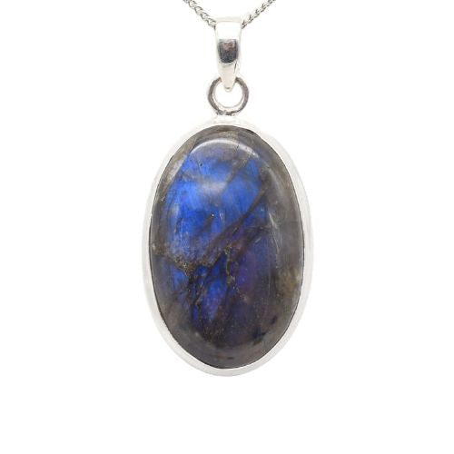 PENDENTIF LABRADORITE SUR MONTURE ARGENT 925