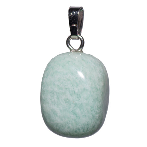 PENDENTIFS PIERRES ROULÉES SUR BÉLIÈRE AMAZONITE