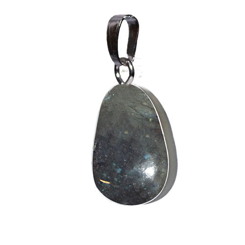 PENDENTIFS PIERRES ROULÉES SUR BÉLIÈRE LABRADORITE