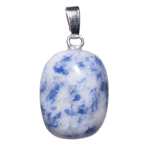 PENDENTIFS PIERRES ROULÉES SUR BÉLIÈRE SODALITE