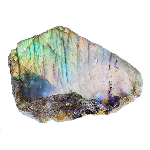 PIERRE BRUTE LABRADORITE 1 FACE POLIE